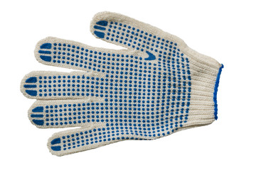 White glove with rubber construction
