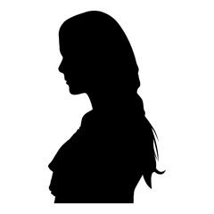 silhouette of a woman in profile