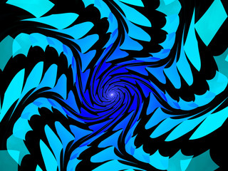 Abstract wallpaper. Abstract fractal. Fractal art background for creative design. Decoration for wallpaper desktop, poster, cover booklet, card. Psychedelic. Print for clothes, t-shirt.