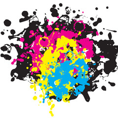 vector hand drawn watercolor cmyk stains