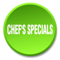 chef's specials green round flat isolated push button