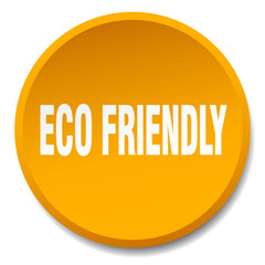 Fototapeta premium eco friendly orange round flat isolated push button