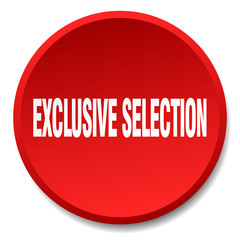 exclusive selection red round flat isolated push button