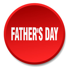 father's day red round flat isolated push button