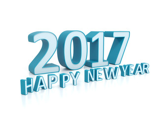New Year 2017 - 3D Rendered Image