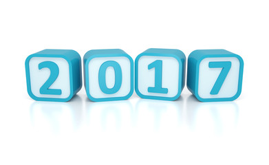 New Year 2017 - 3D Rendered Image