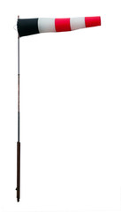 Wind sock isolated on white. Clipping path included.