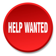 help wanted red round flat isolated push button