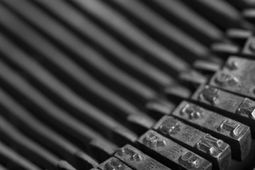 letter of an antique typewriter