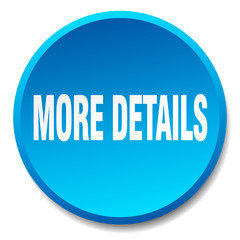 more details blue round flat isolated push button