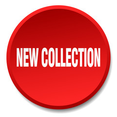 new collection red round flat isolated push button