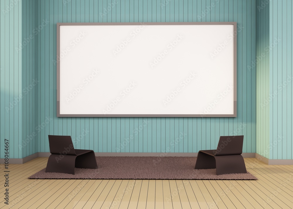 Poster exhibit space art in simple in concept is minimal