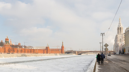 Beautiful Sofia Embankment in Moscow