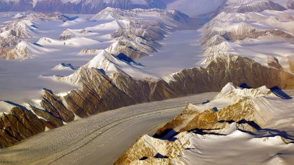 Wall murals Glaciers Greenland as seen from the sky