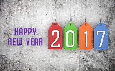 Fototapeta premium New Year 2017 - 3D Rendered Image