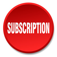 subscription red round flat isolated push button