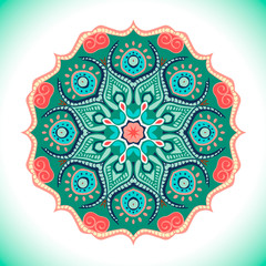 Mandala. Vector ornament, colorful round decorative element for your design
