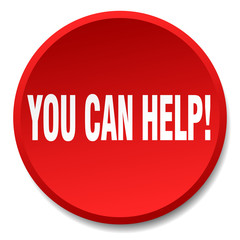 you can help red round flat isolated push button