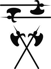 two axe isolated on white