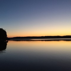 zachod słońca jezioro wdzydze
