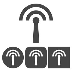 Transmitter icon - vector icons set
