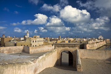 Morocco. El-Jadida. The Portuguese fortification of Mazagan (now is part of El-Jadida city and on Unesco World Heritage list) - view from the Bastion of Angel