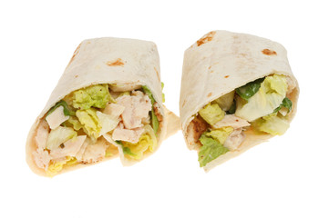 Chicken Caesar sandwich wraps