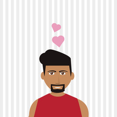 man in love design , vector illustration