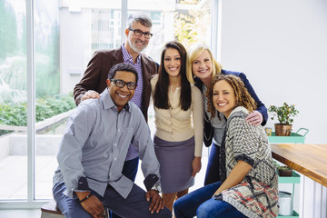Portrait of smiling business people in office