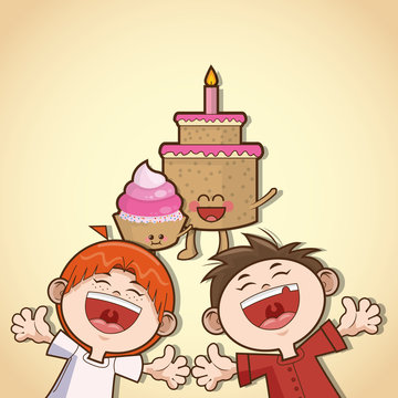 Happy birthday and kid design , vector illustration