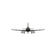 simple black Aircraft or Airplane icon on white background
