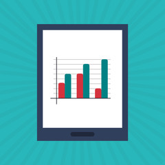 tablet and graphic design, vector illustration