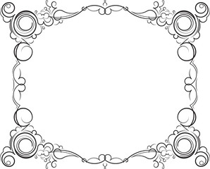 Retro-styled decorative vintage vector frame. Vector illustratio