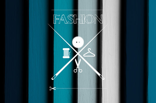 art drawing logotip for fashion or tailor