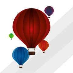 Obraz premium Hot air balloon graphic , vector illustration