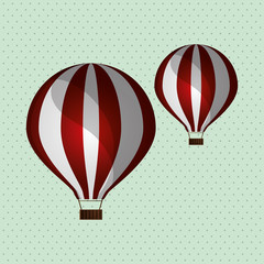 Fototapeta premium Hot air balloon graphic , vector illustration