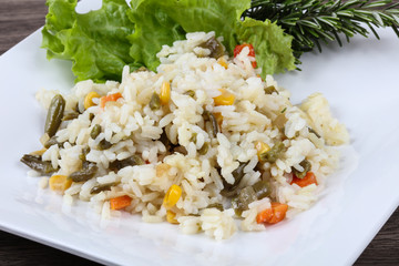 Rice with vegetables
