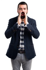 Fototapeta premium Handsome man shouting