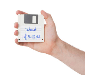 Floppy Disk - Tachnology from the past, isolated on white