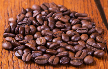 black coffee on a wooden background