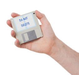 Floppy disk, data storage support