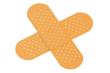 Adhesive bandages, 3D rendering