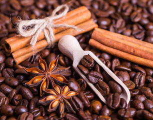 black coffee on a wooden background