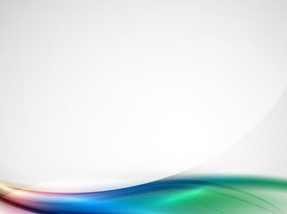 Rainbow color glossy silk elegant wave