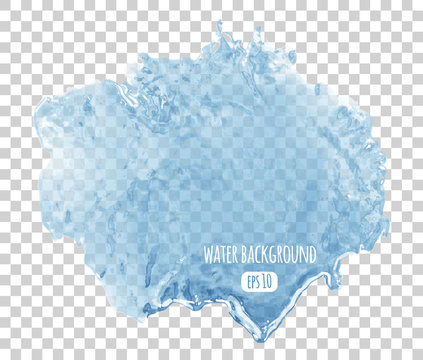 Water surface background. Transparent liquid isolated vector illustration