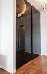 Door and chandelier in anteroom 