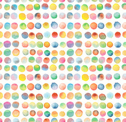 seamless dots pattern watercolor background