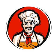 restaurant, cafe vector logo. fresh food, cooking, menu or chef icon