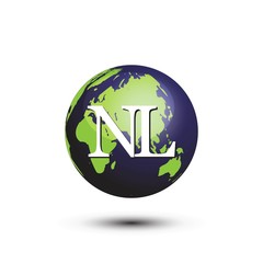 innitial letter globe logo vector