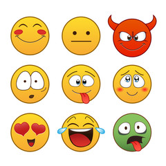 Set of Emoticons. 